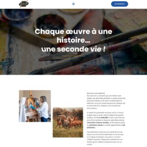Page d'accueil du site Atelier Art, spécialisé dans la restauration de tableaux anciens et d'œuvres d'art à Mayenne.